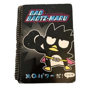Sanrio BAD BADTZ MARU Spiral Lined Notebook Diary Vintage RARE